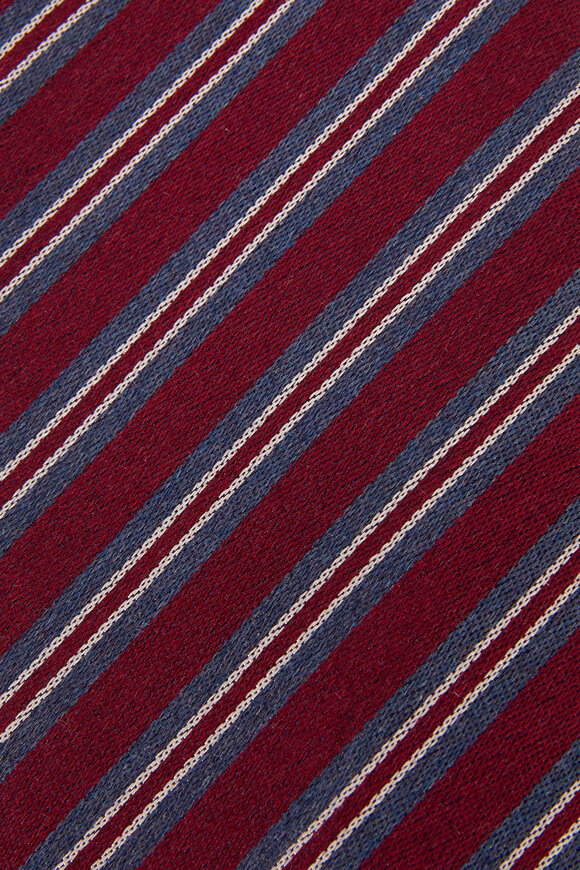 Charvet - Burgundy Diagonal Stripe Necktie