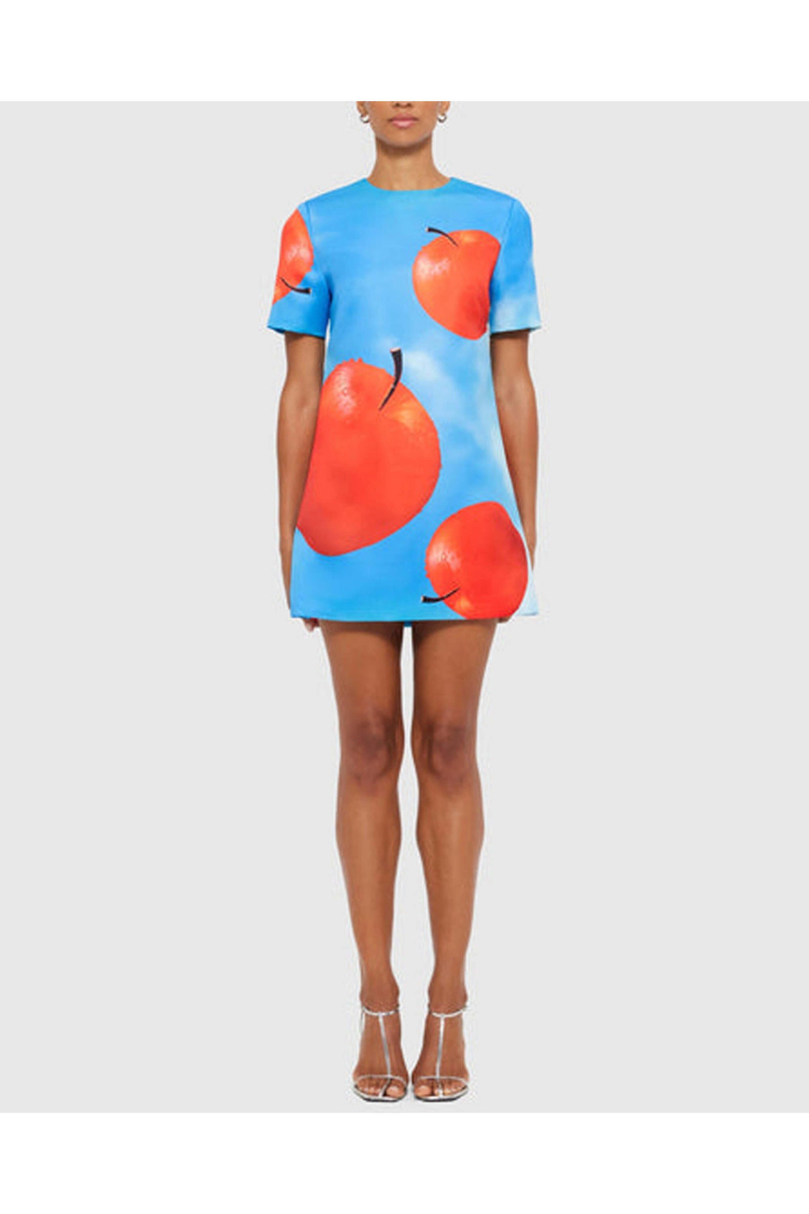 Leo Lin - Apple Print Alexa Mini T-Shirt Dress