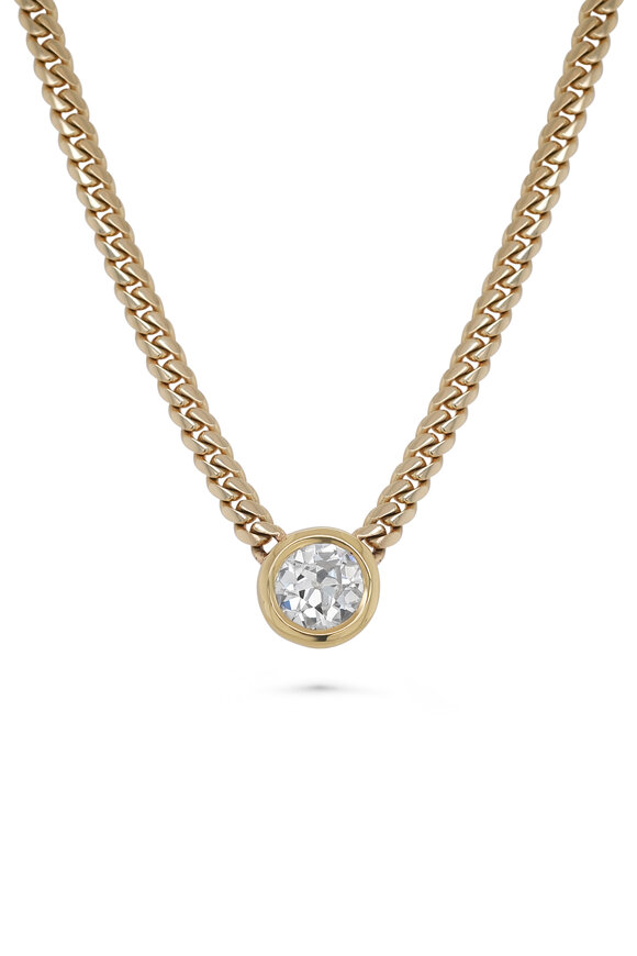 Kali Zoe 18k Yellow Gold Antique Diamond Zoe Necklace - view 1