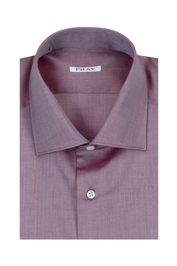 Fray Solid Purple Cotton Sport Shirt - view 1