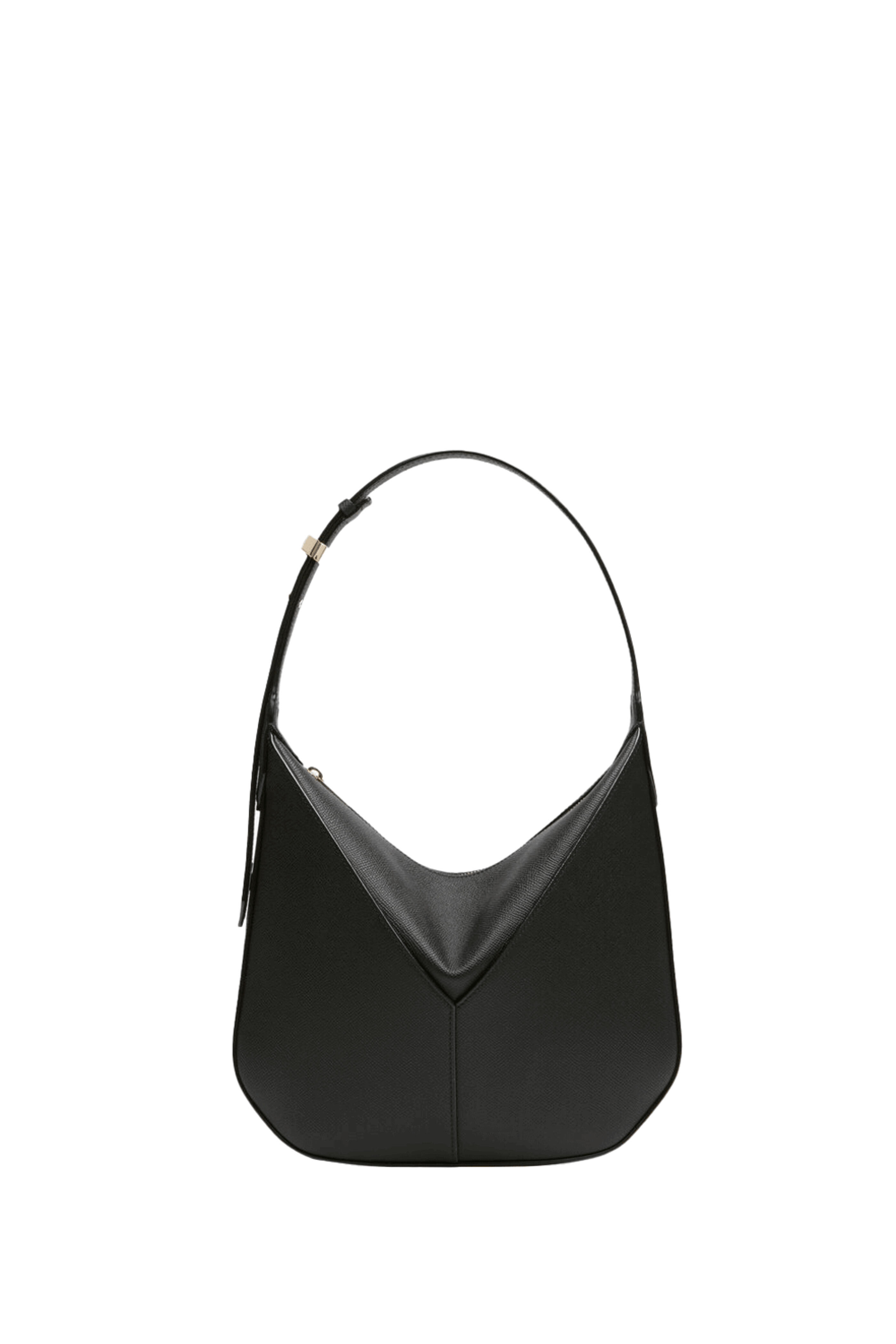 Valextra - Mini Vivi Nero Leather Hobo Bag