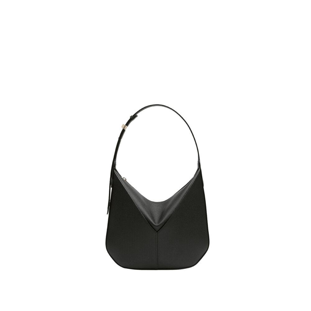 Valextra Mini Vivi Nero Leather Hobo Bag Mitchell Stores