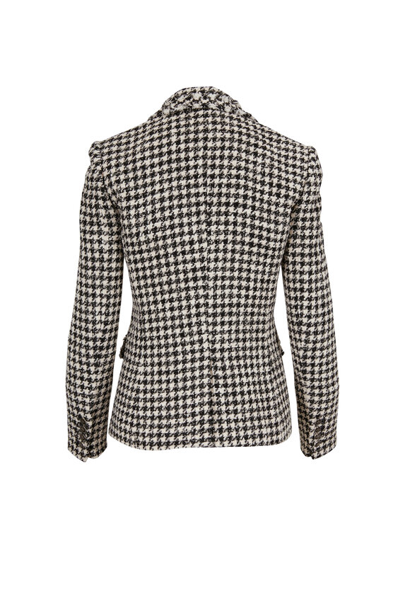 Veronica Beard - Taja Black and White Houndstooth Tweed Jacket 