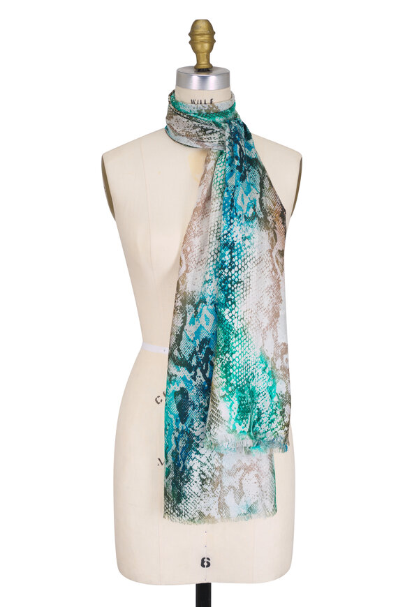 Kinross Multicolor Island Skin Print Scarf