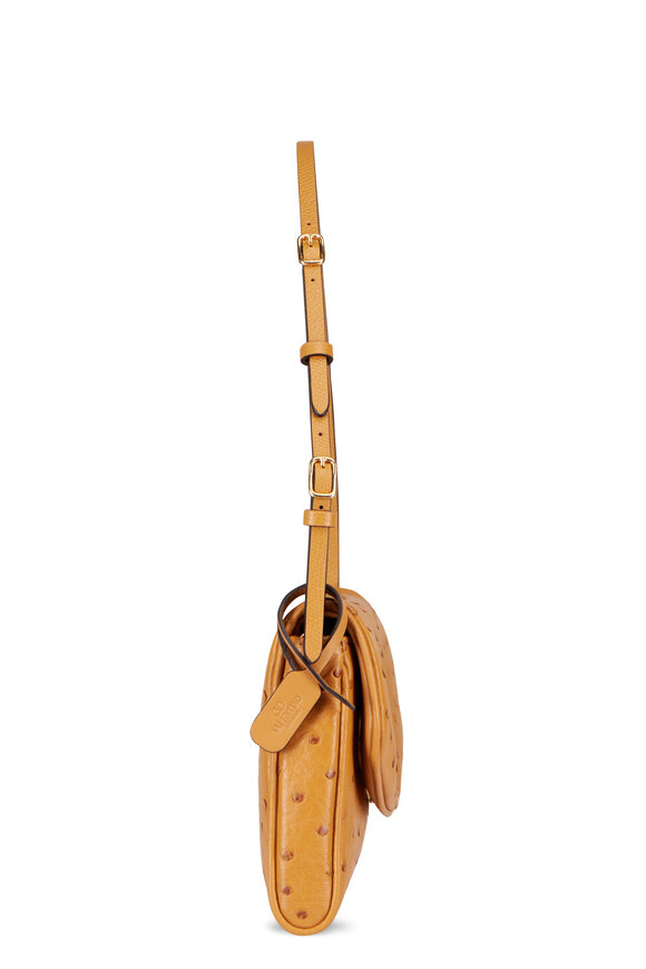 Valentino Garavani Small Devain Light Brown Leather Shoulder Bag - view 3