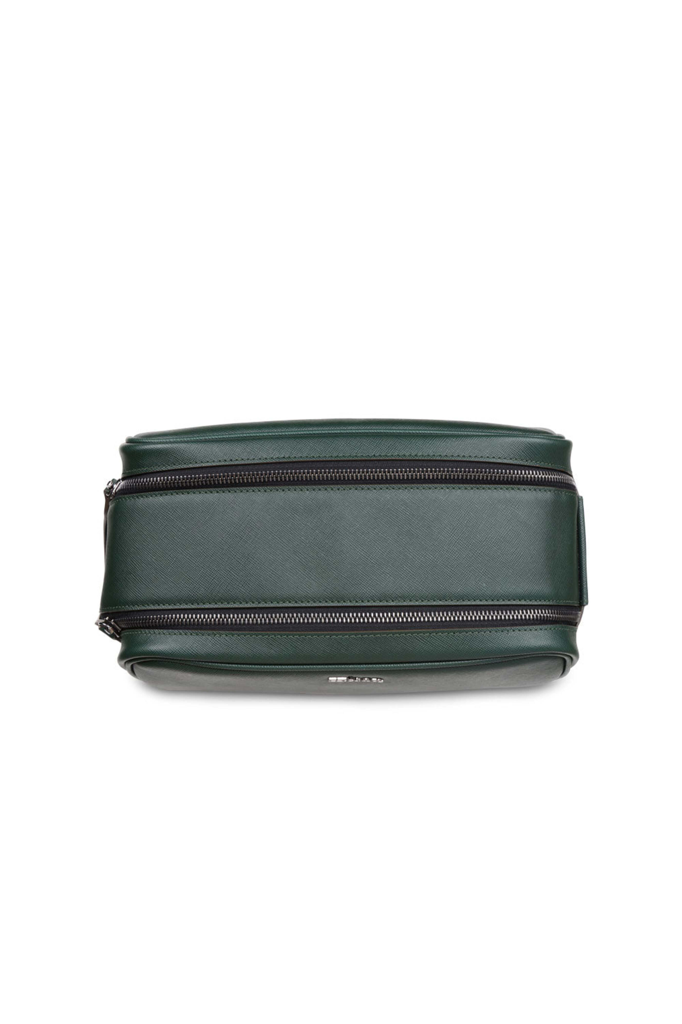Kiton - Forest Double Zip Saffiano Leather Dopp Kit
