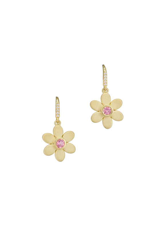 Lauren K Pink Tourmaline Daisy Earrings
