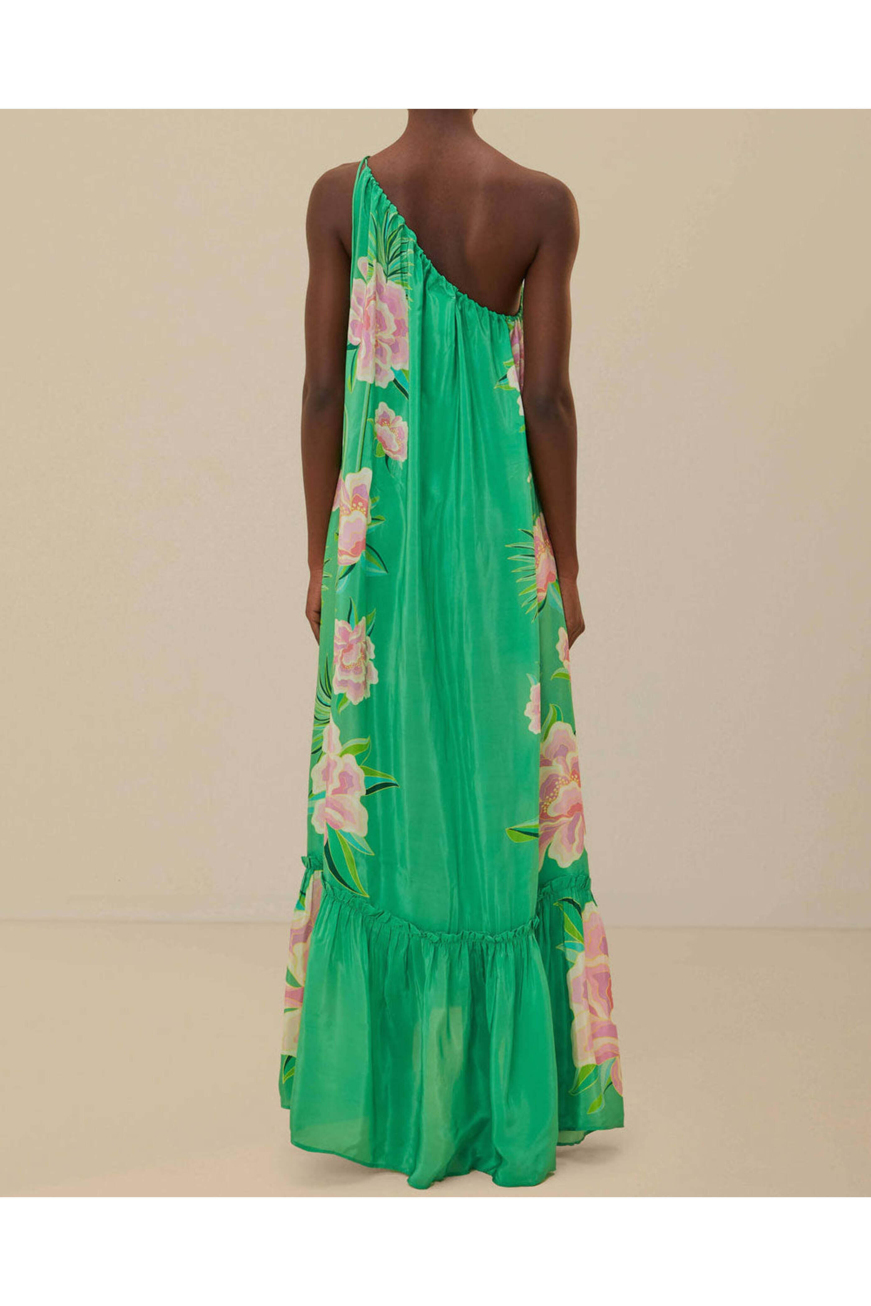 Farm Rio - Green Floral Vibing Maxi Dress