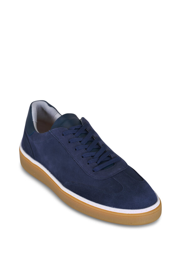 Aquatalia Milano Denim Suede Sneaker