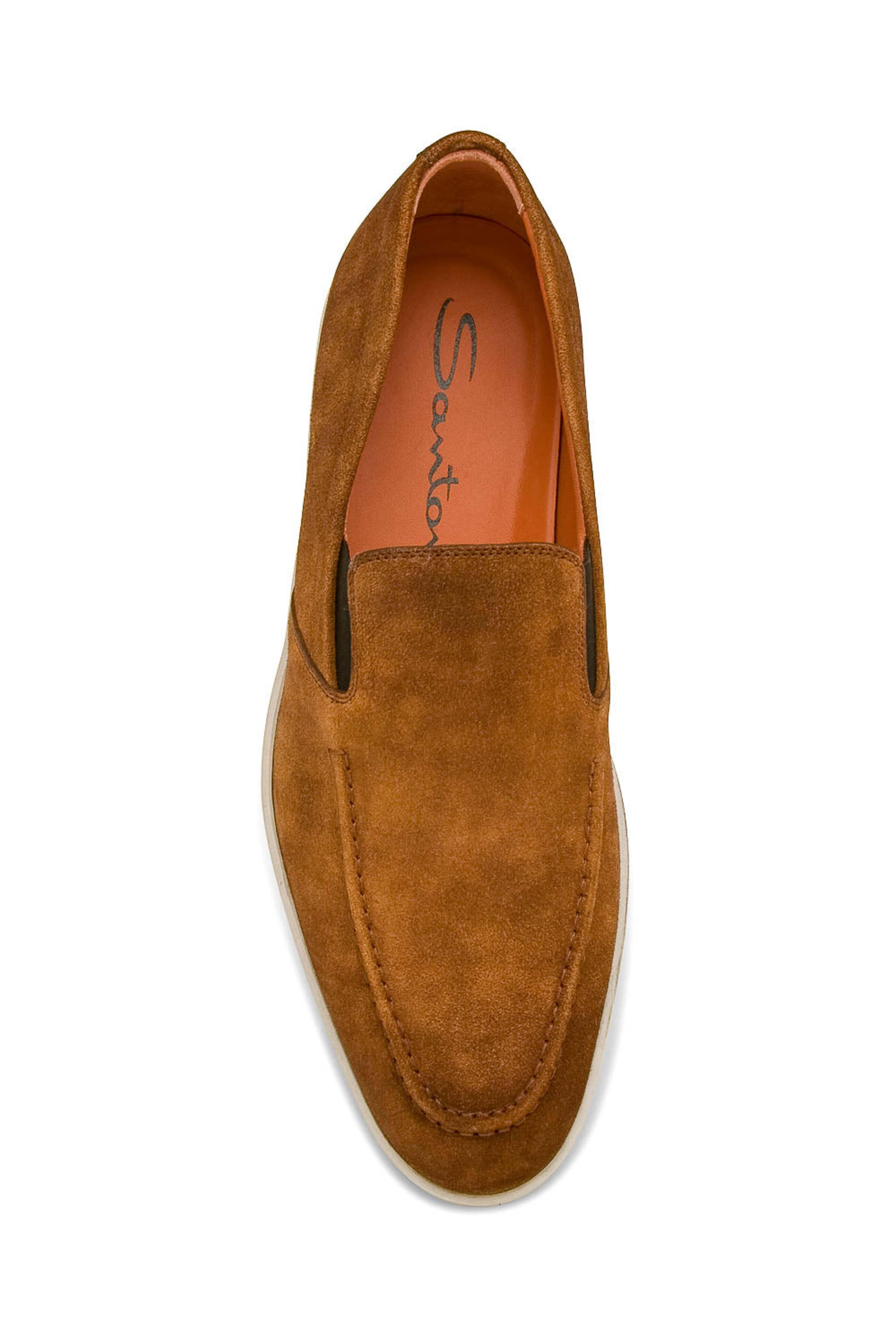 Santoni - Cognac Suede Farley Loafer
