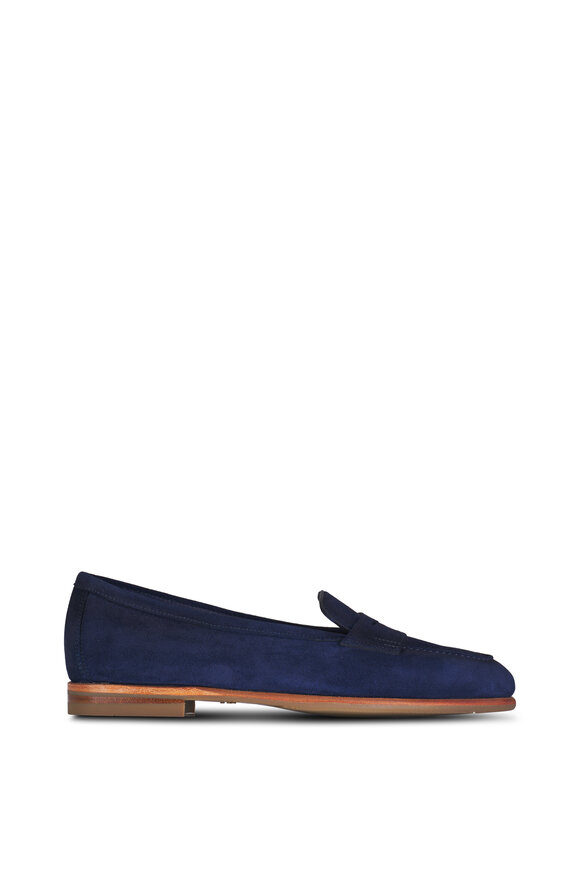 Santoni - Carla Navy Suede Loafer