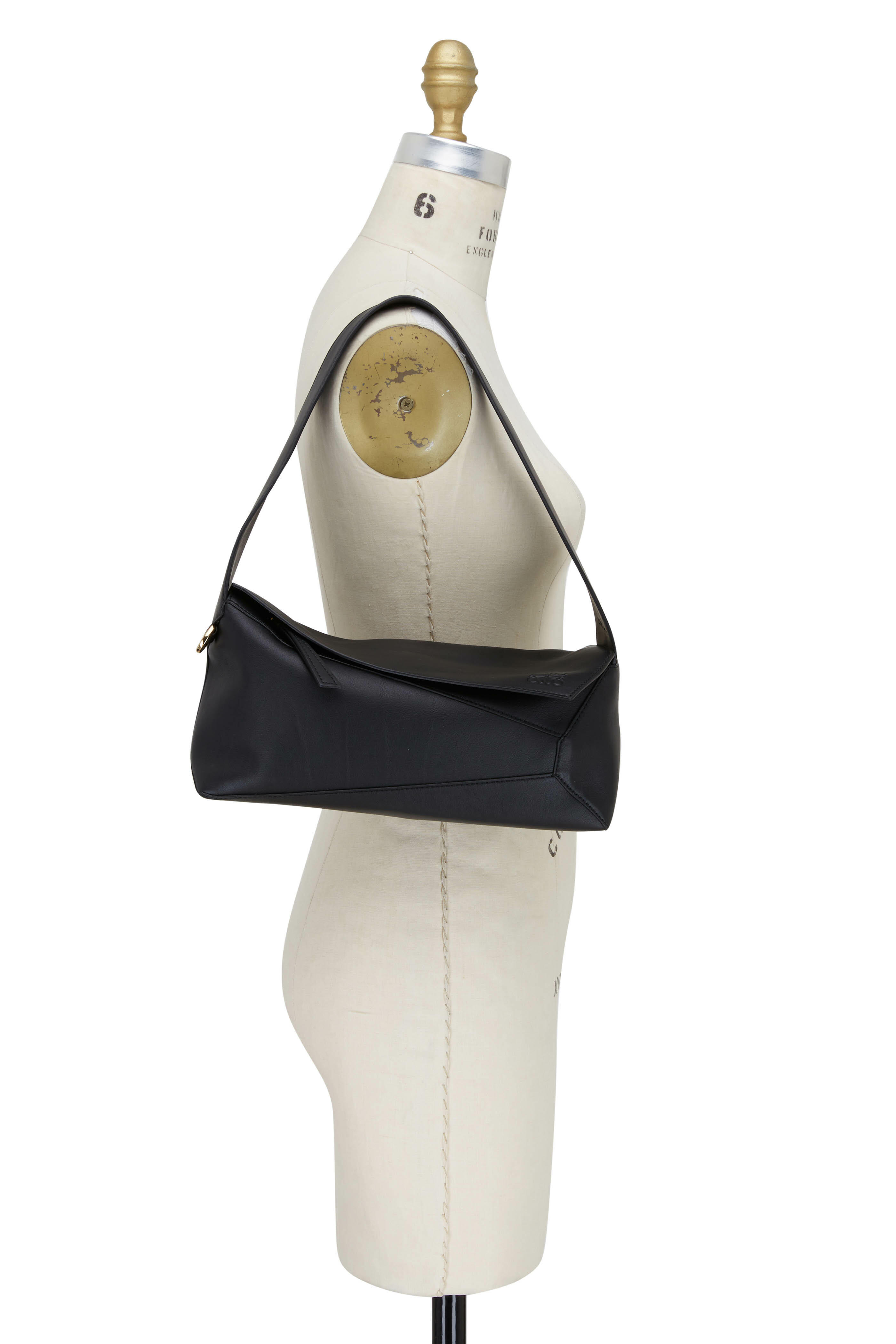 Loewe - Puzzle Black Leather Hobo Bag | Mitchell Stores
