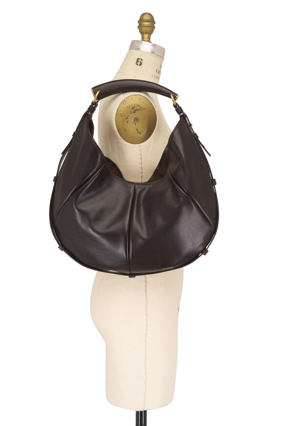 Saint Laurent Medium Mombasa Santal Leather Hobo - view 7