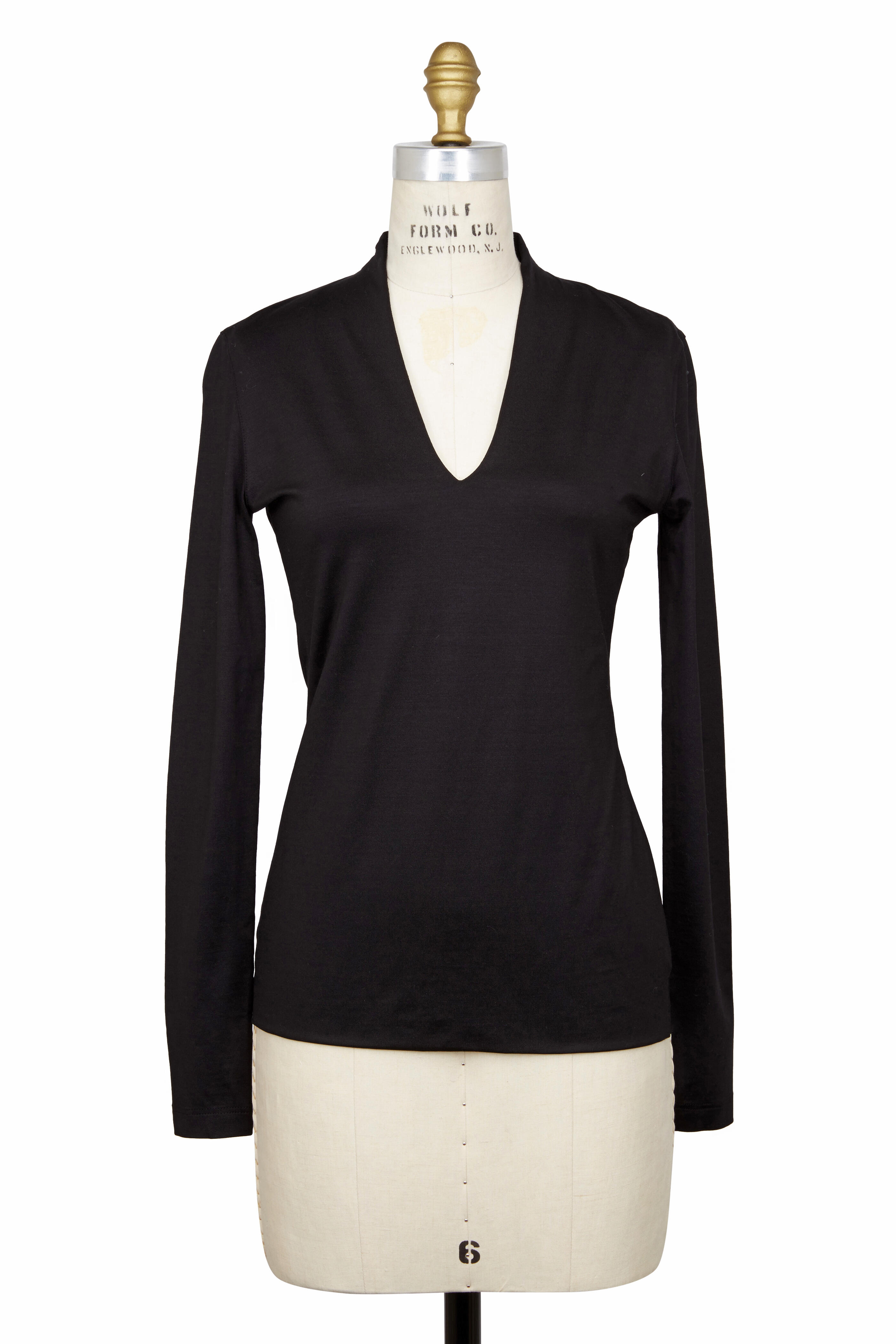 アクリス シルクトップス Akris - Black Silk Top | Mitchell Stores