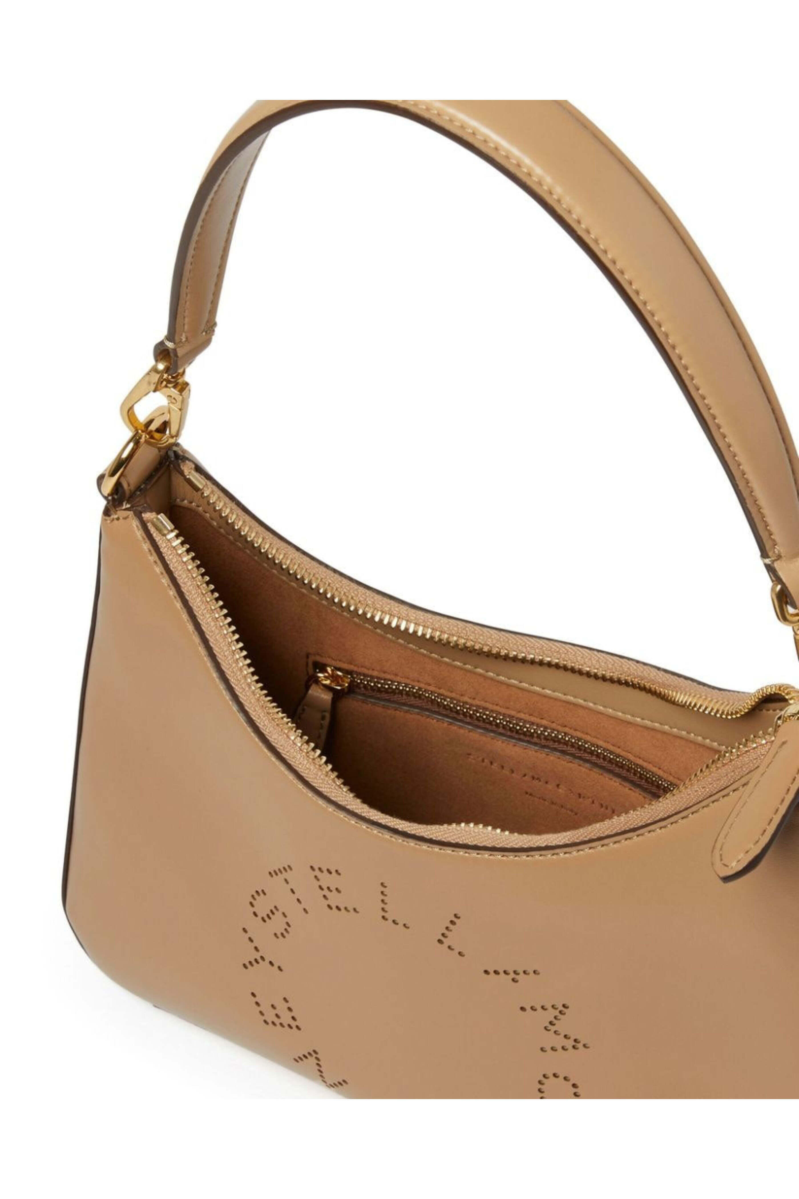Stella McCartney - Small Logo Shoulder Bag in Sand