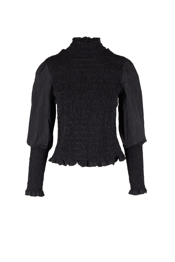 Veronica Beard - Elsmere Black Mockneck Blouse