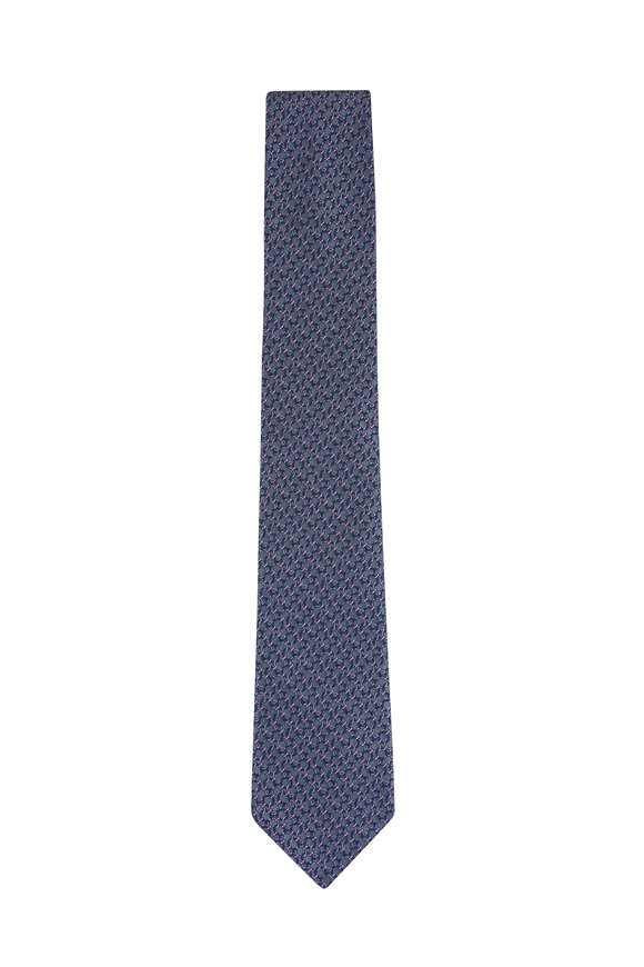 Ferragamo Gray Geo Jacquard Necktie - view 1