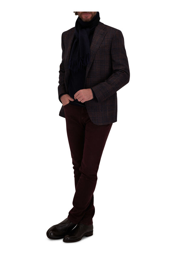 Atelier Munro - Brown & Blue Plaid Wool Blend Sportcoat