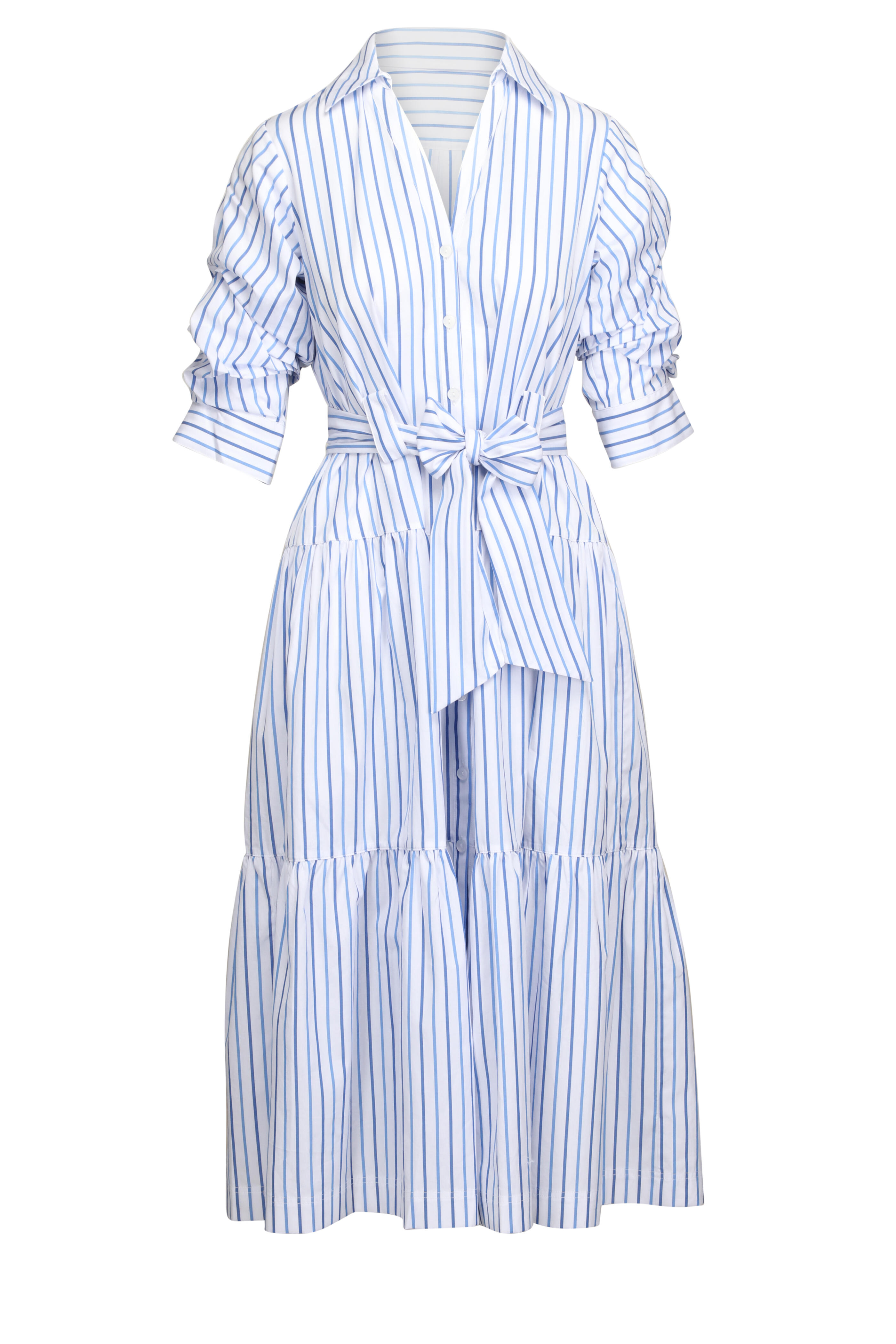 Brochu Walker - Ana Hampton Stripe Tie Midi Dress