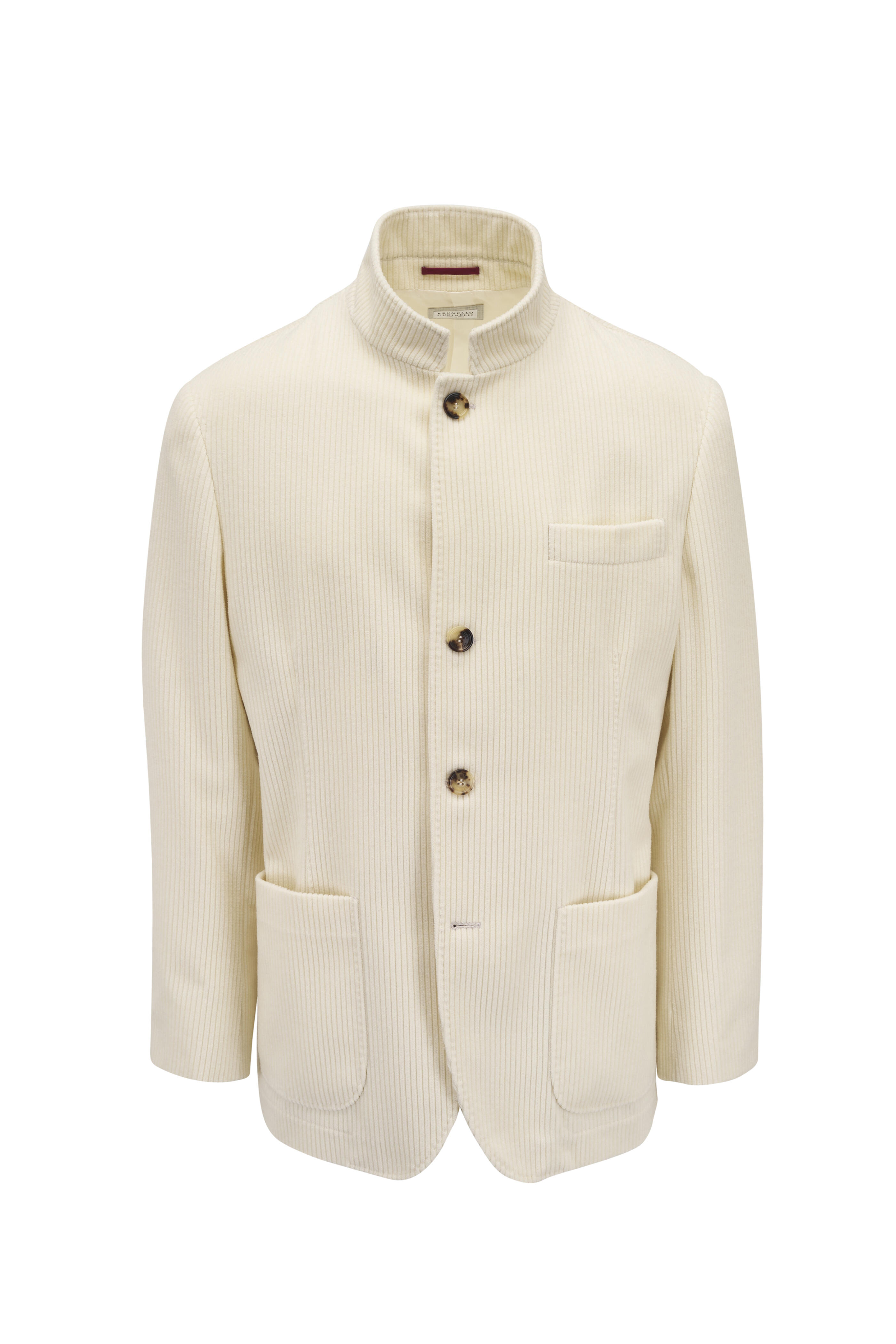 Brunello Cucinelli - Cream Cashmere Corduroy Overcoat