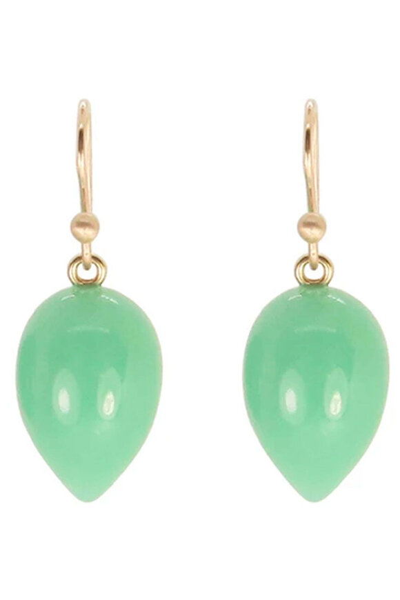 Ted Muehling Chrysoprase Acorn Earrings