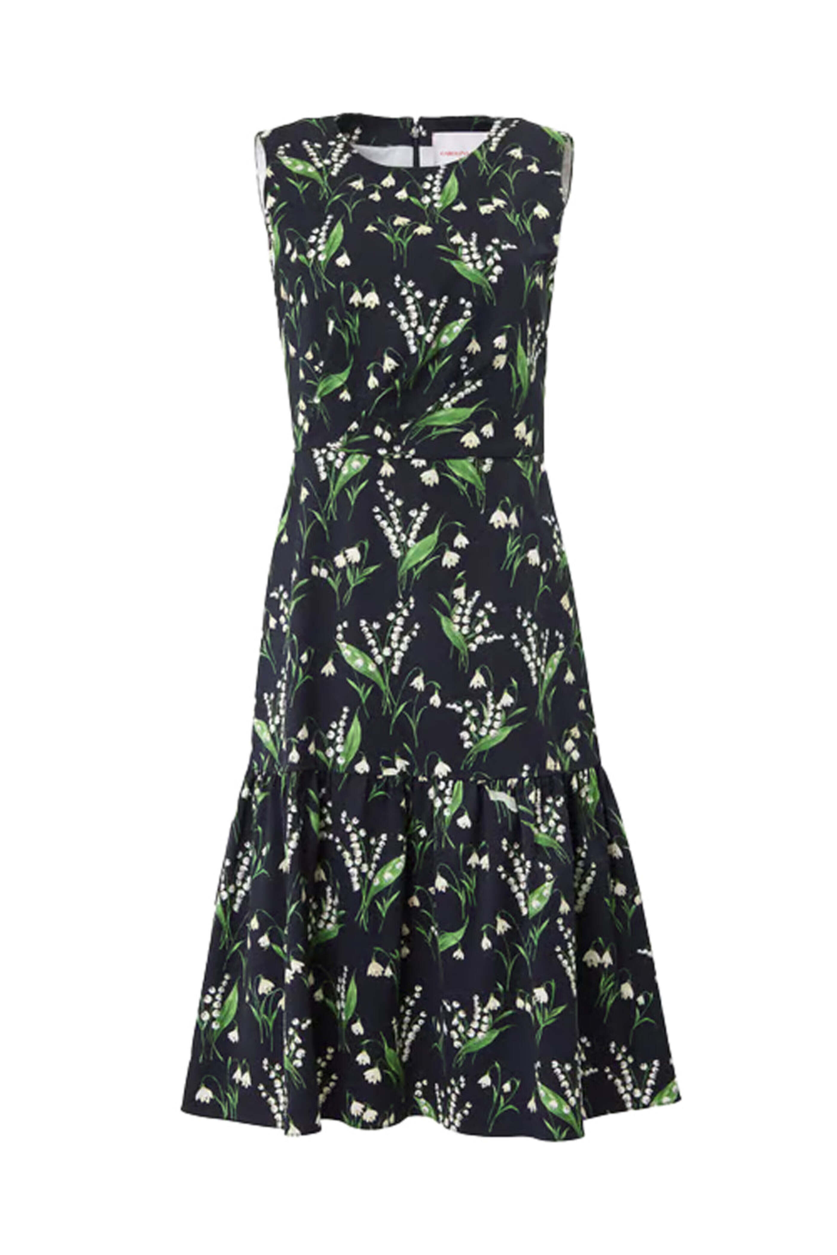 Carolina Herrera - Midnight Lily Valley Sleeveless Dress Carolina Herrera - Midnight Lily Valley Sleeveless Dress