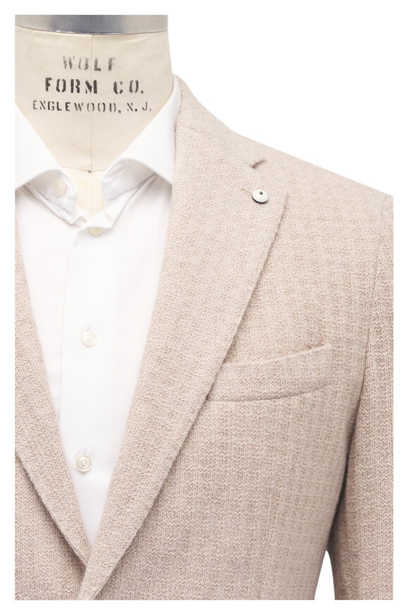L.B.M. 1911 Oat Textured Tonal Wool Sportcoat