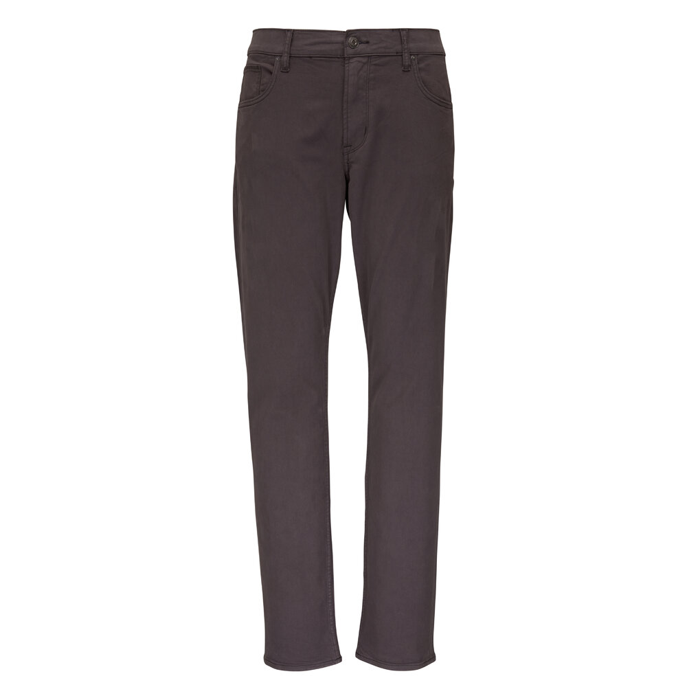 Hudson Clothing Blake Dark Gray Five Pocket Slim Straight Jean