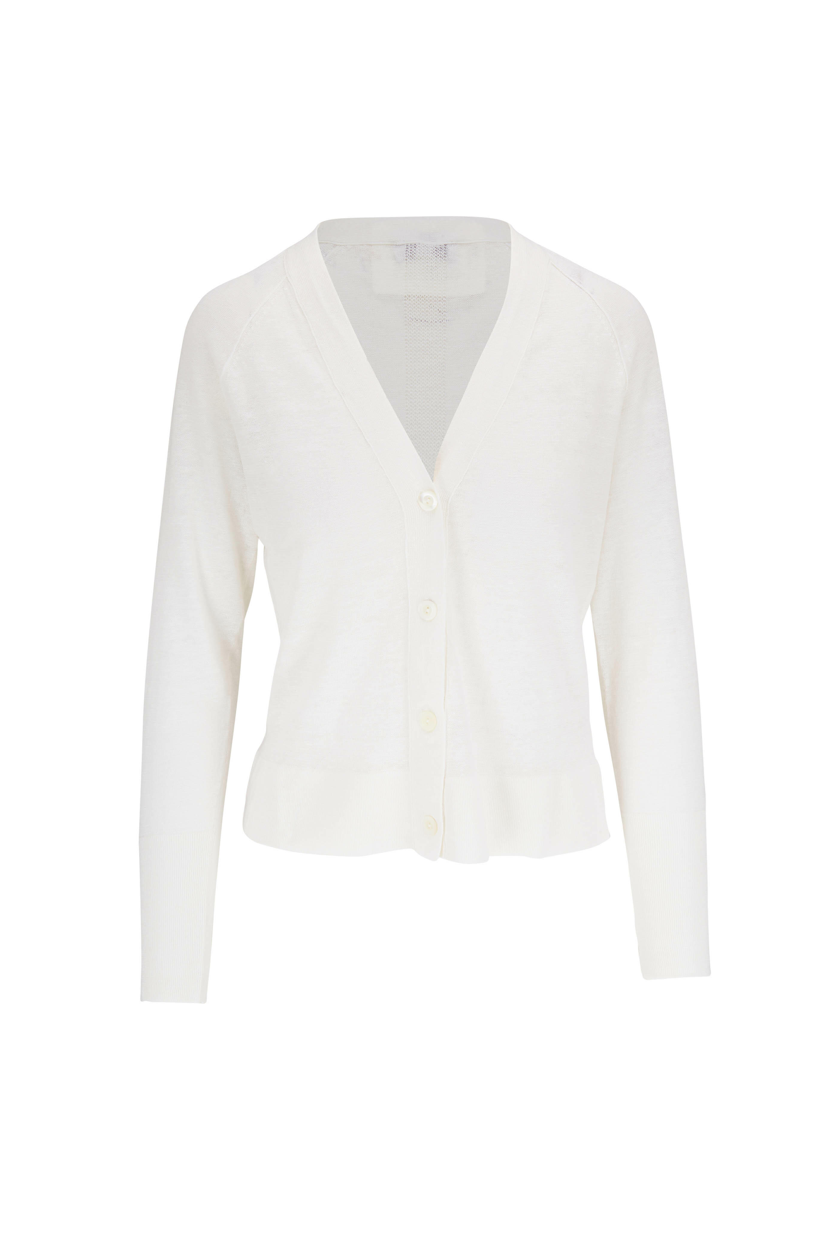 Kinross - White Button Raglan Cardigan