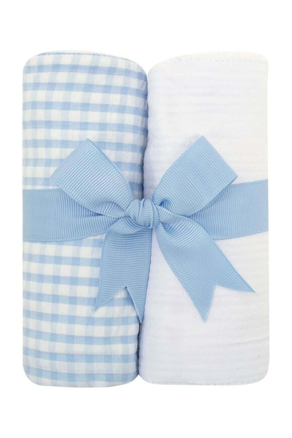 3marthas Blue Check Burp Set - view 1