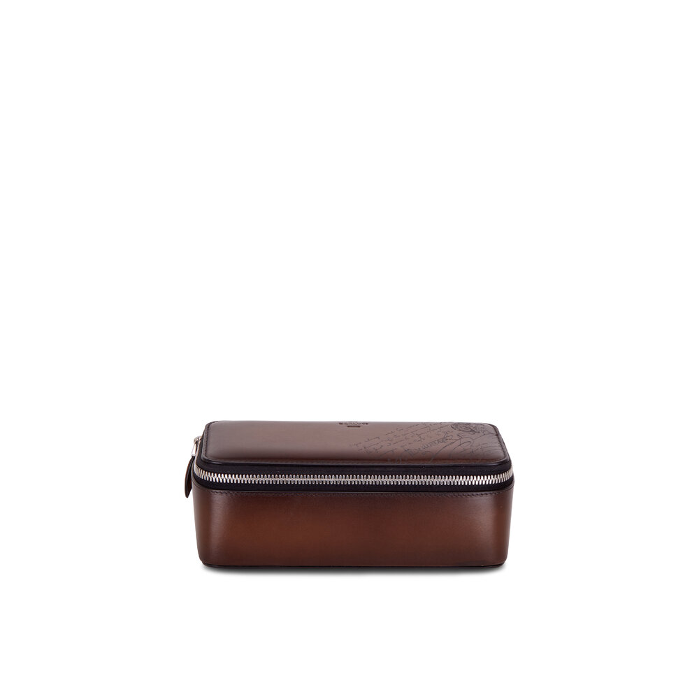 Berluti - Scritto Light Brown Leather Travel Watch Case