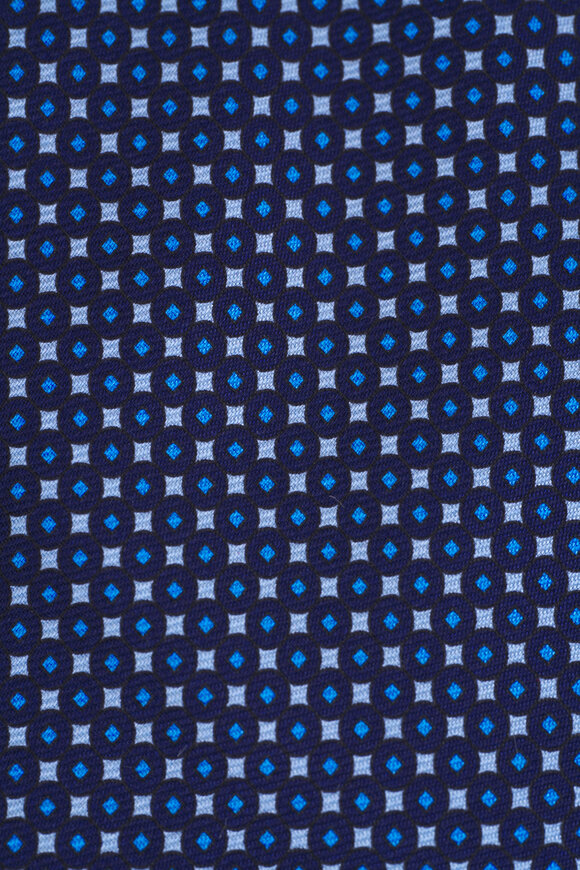 Zegna - Blue Geometric Silk Tie