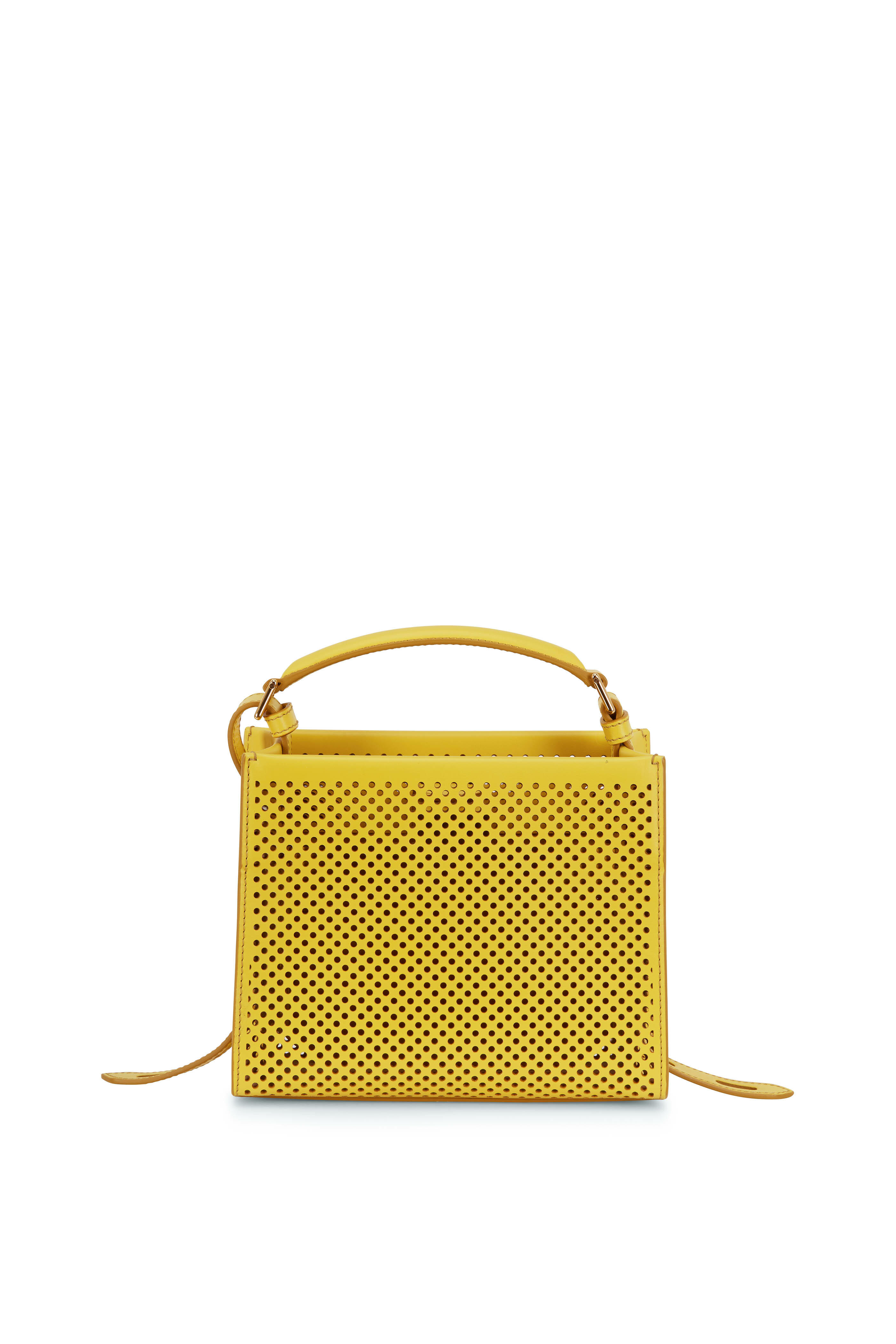 Perforated leather outlet bag