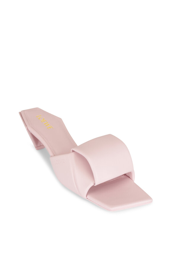 Loewe Origami Crystal Pink Slide Sandal, 45mm - view 1