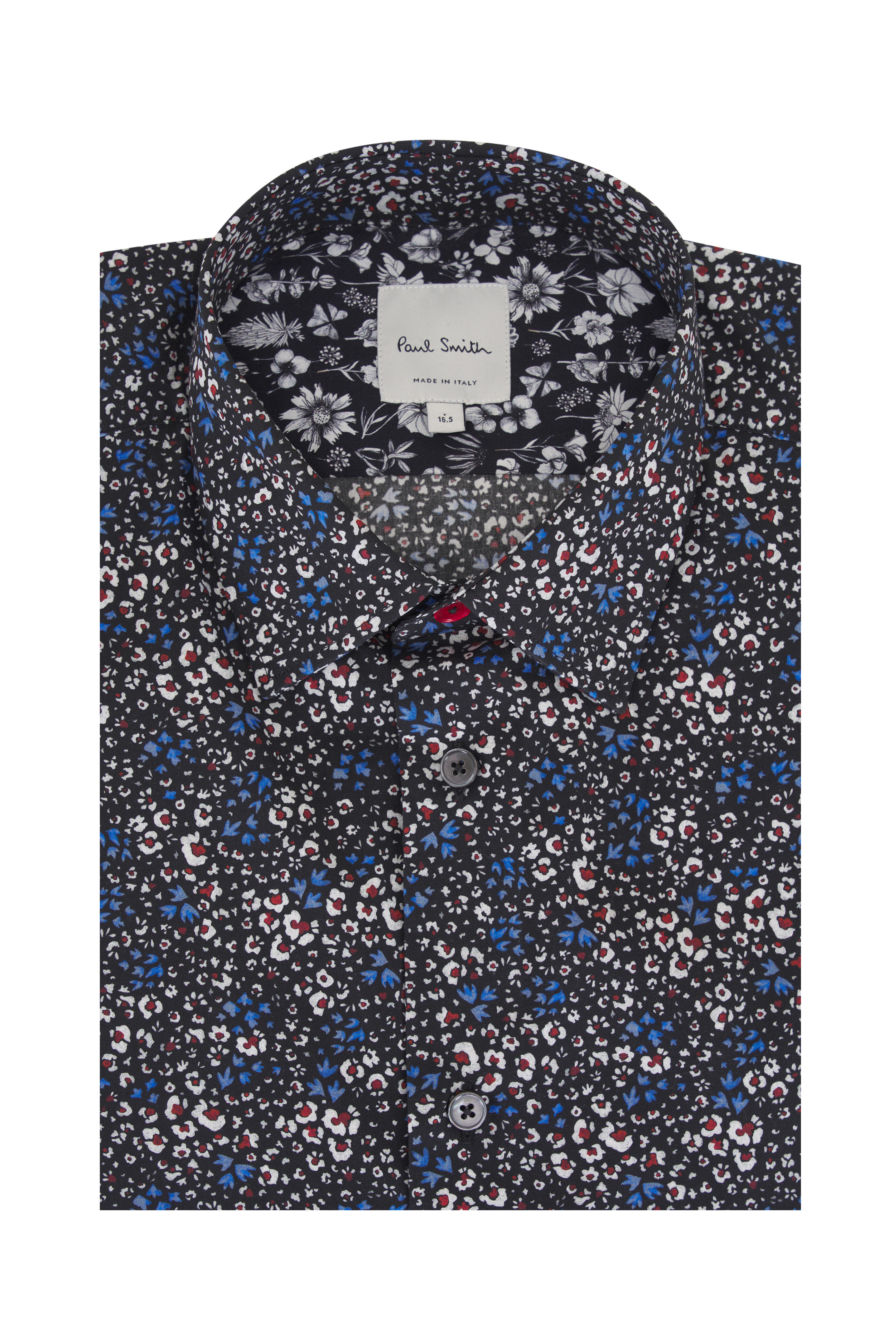 Paul Smith - Blue Floral Cotton Sport Shirt