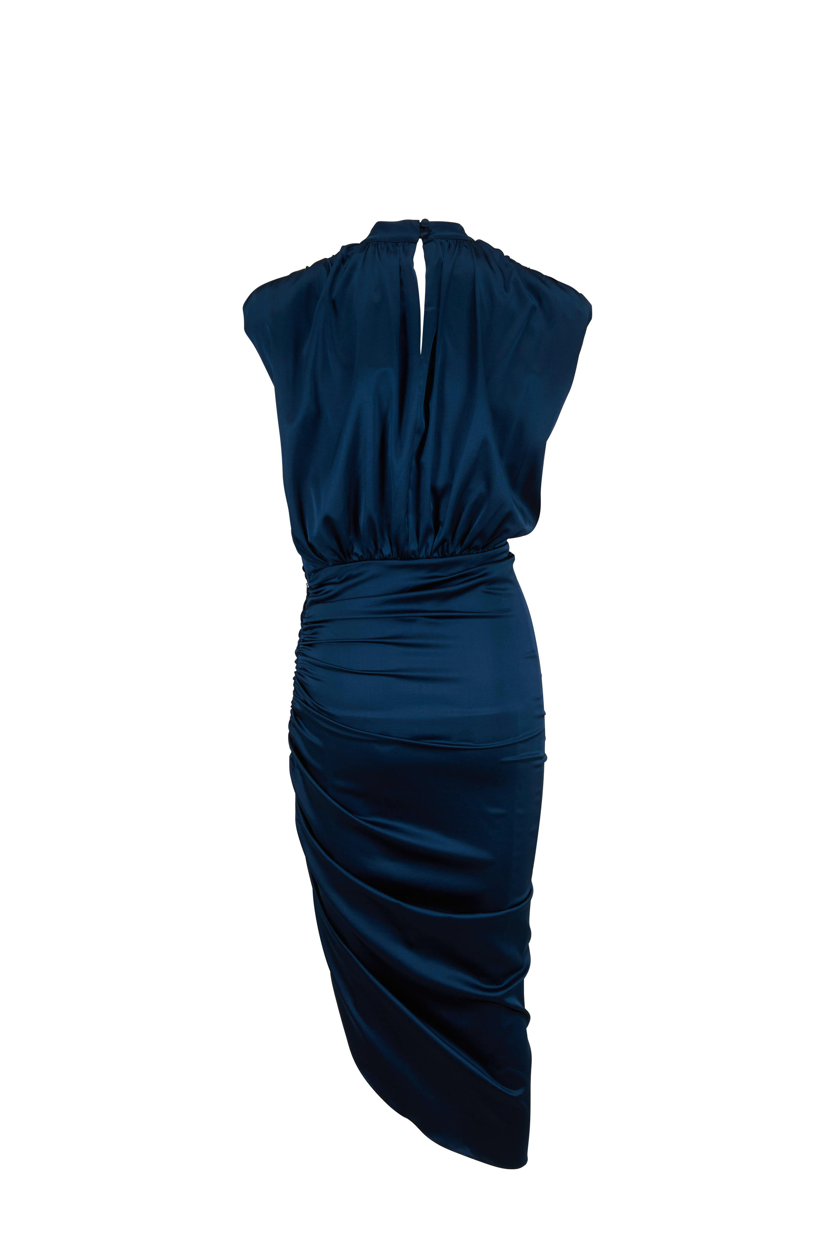 Veronica Beard - Kendall Ink Blue Stretch Silk Sleeveless Dress