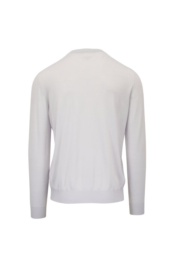 Maurizio Baldassari Light Gray Cashmere Crewneck Sweater - view 3