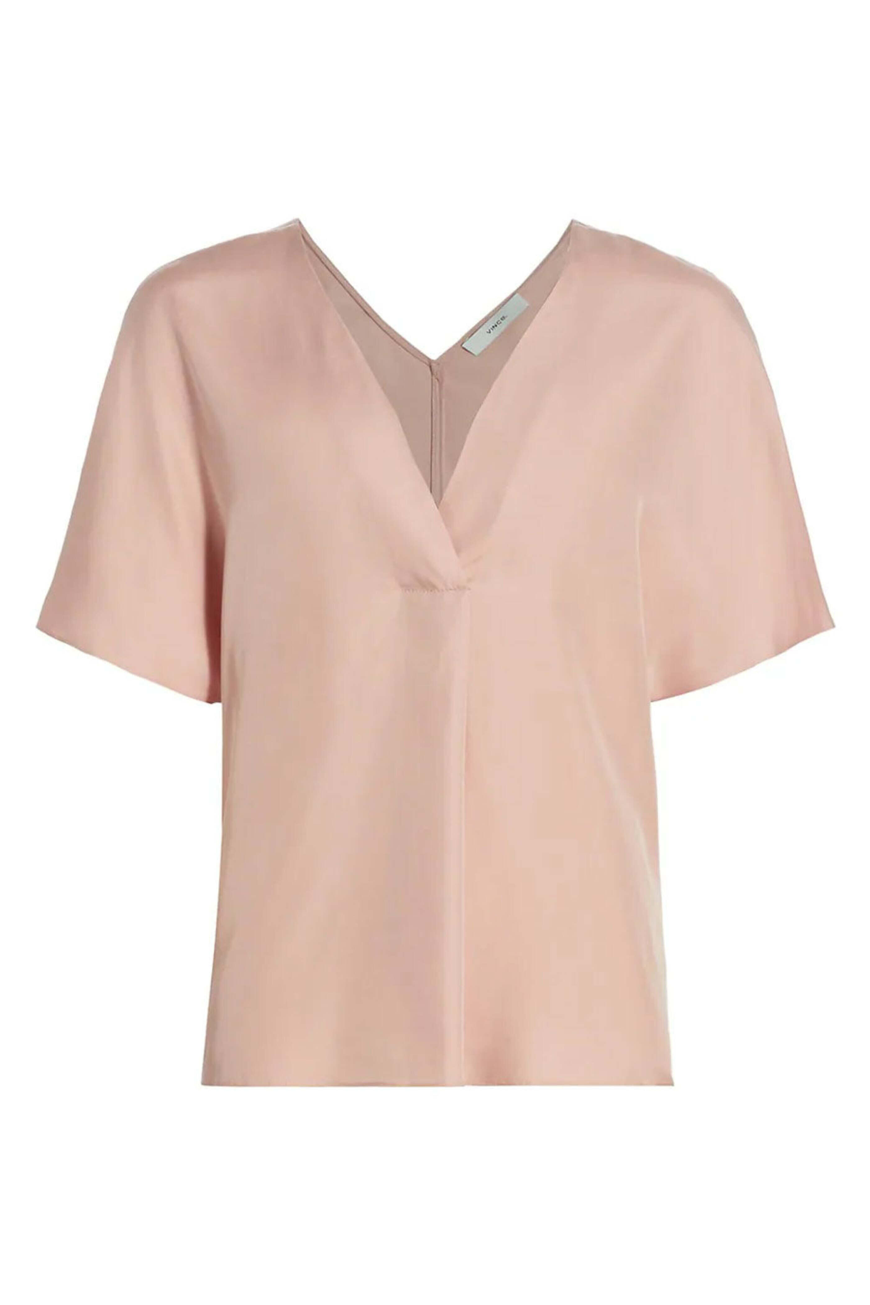 Vince - Vince Tuberose Silk-Blend V-Neck Blouse