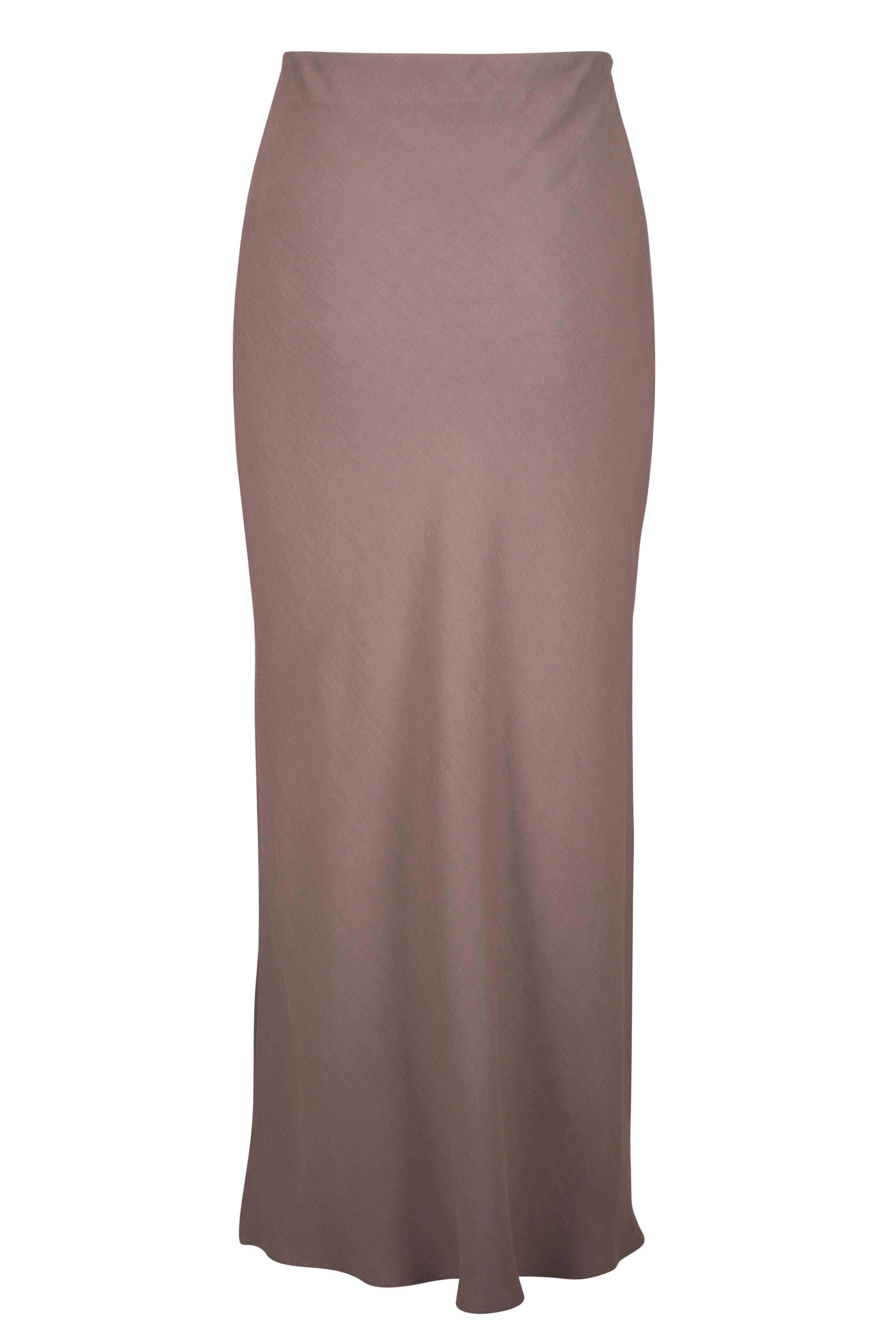 Brunello Cucinelli - Fluid Cocoa Twill Bias-Cut Skirt - view 2