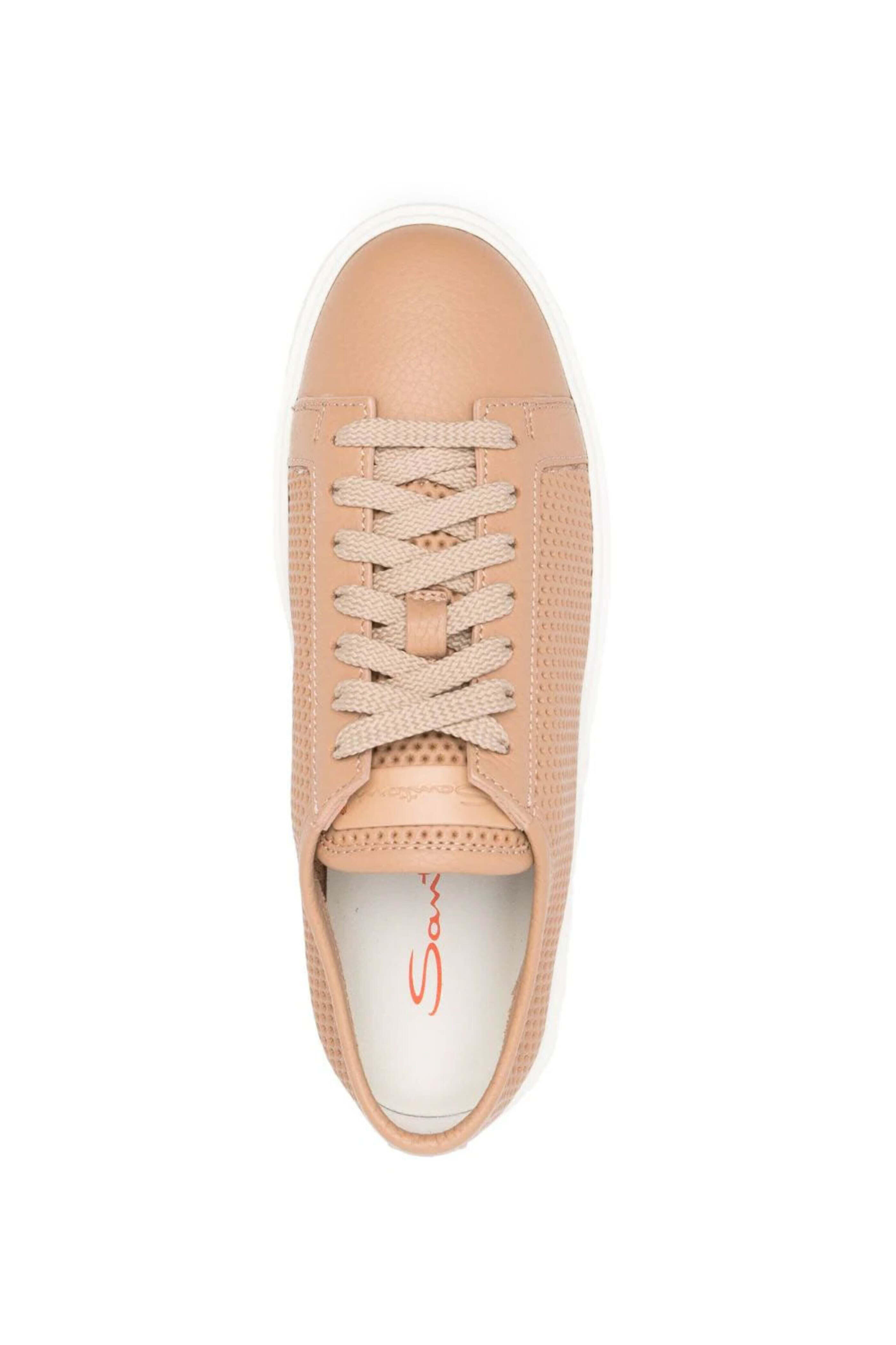 Santoni - Perforated Sneaker in Eame