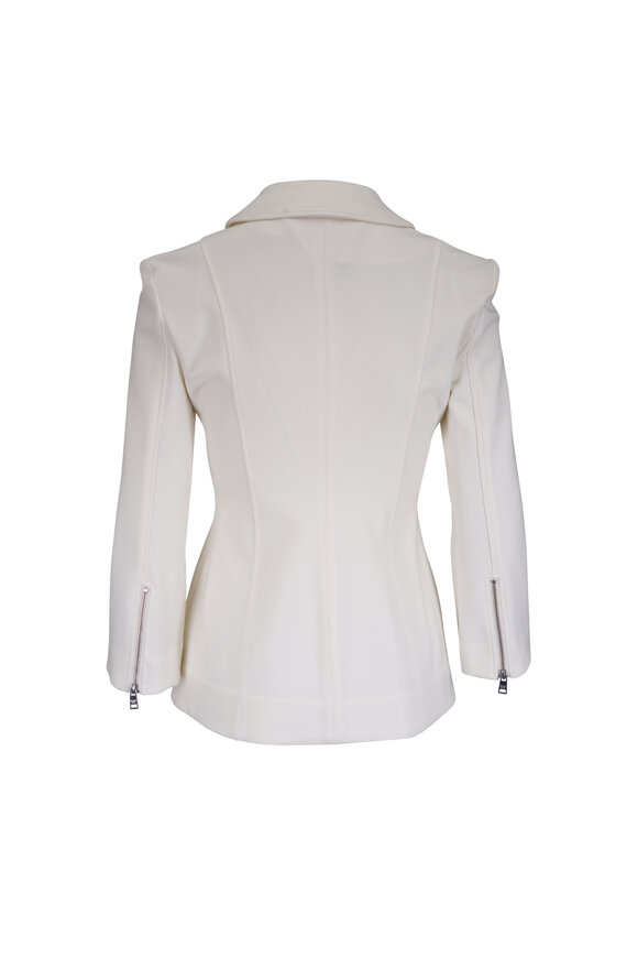 Veronica Beard Willis Ivory Two Way Zip Jacket - view 3