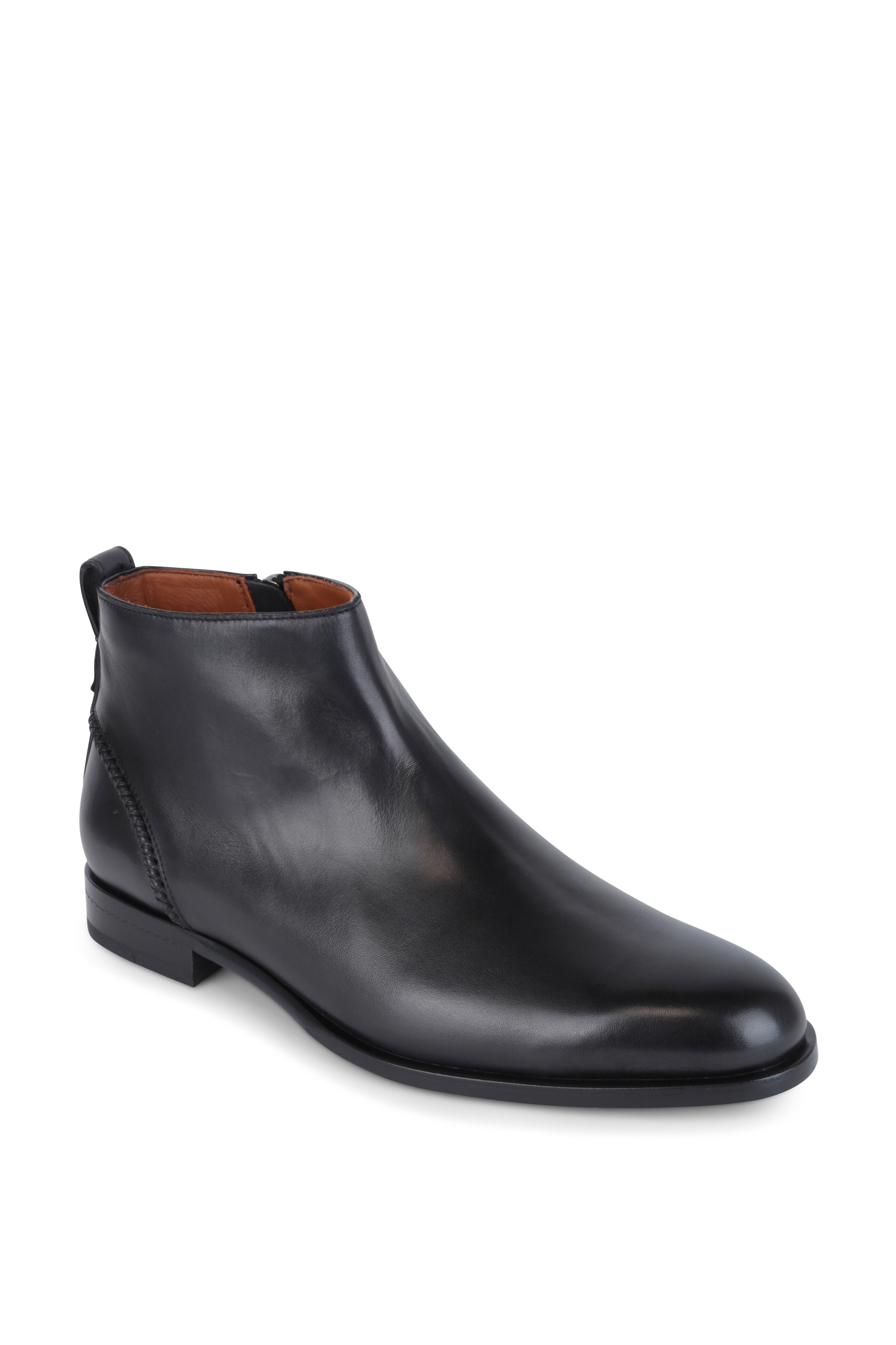 Zegna - Parma Black leather Zip Boot