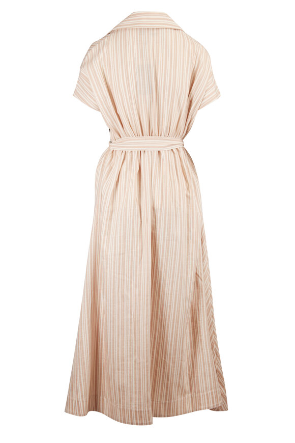 Theo The Label Astraea Lurex Sand Belted Maxi Dress - view 2