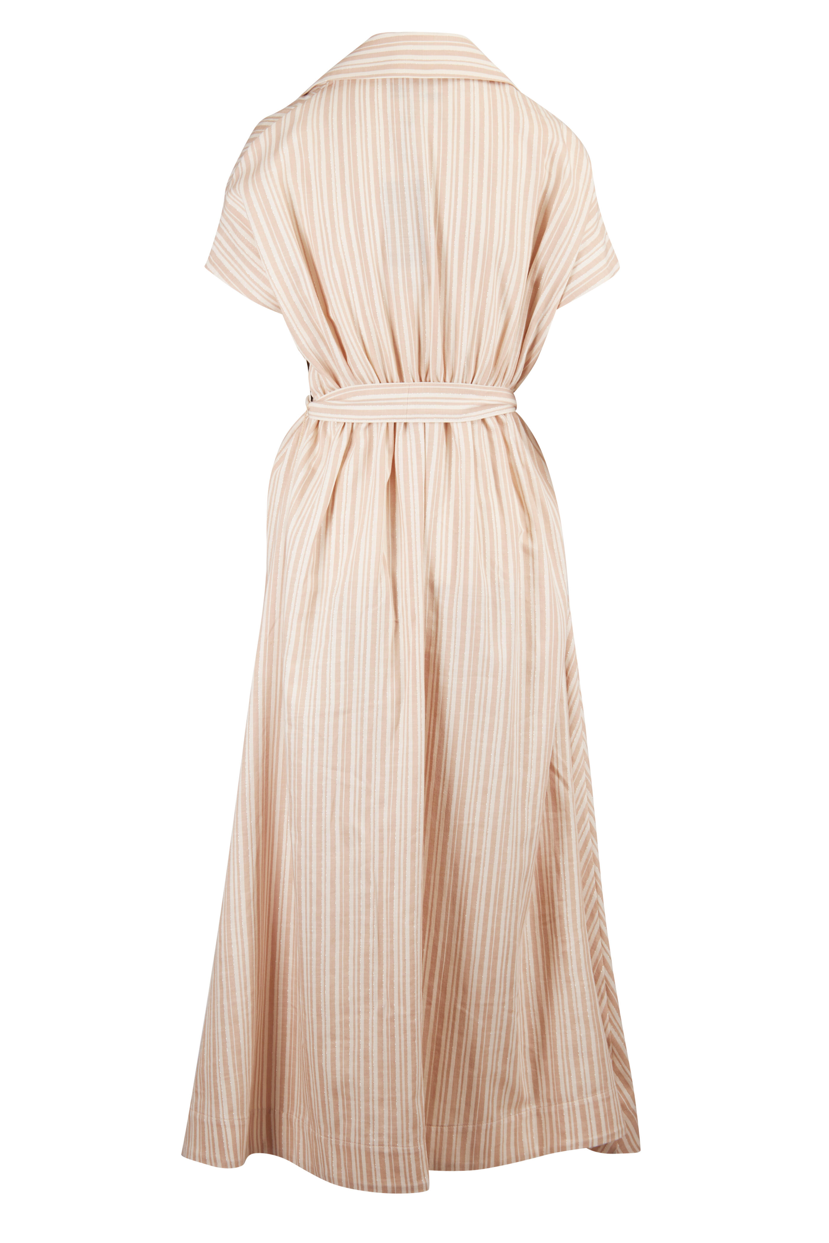 Theo The Label - Astraea Lurex Sand Belted Maxi Dress - view 2