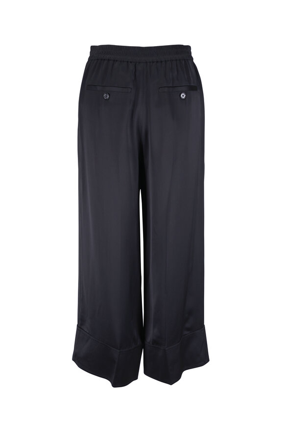 Totême Black Satin Drawstring Pant - view 3