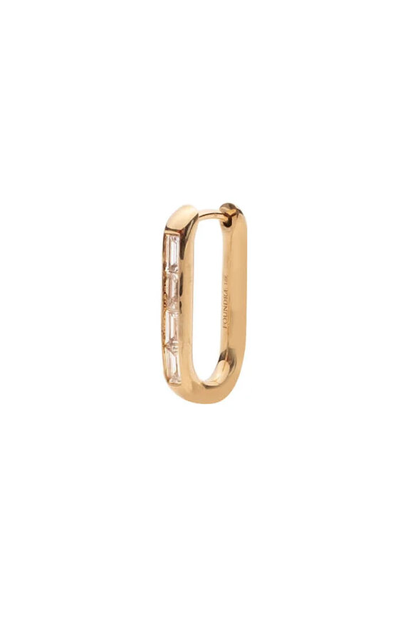 Foundrae - Baguette Diamond Ear Fob 