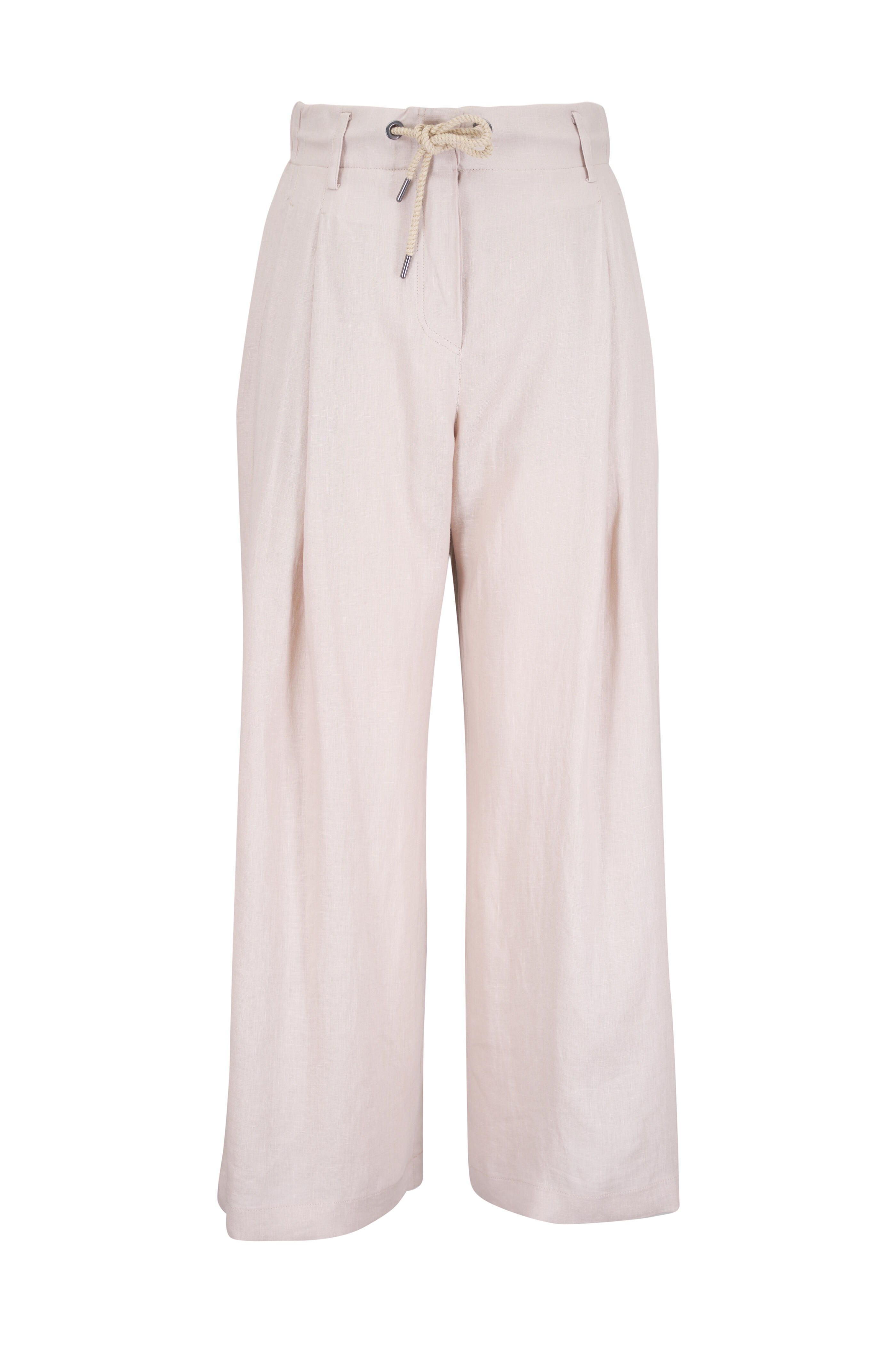Brunello Cucinelli - Yuta Linen Pleated Flare Pant - view 1