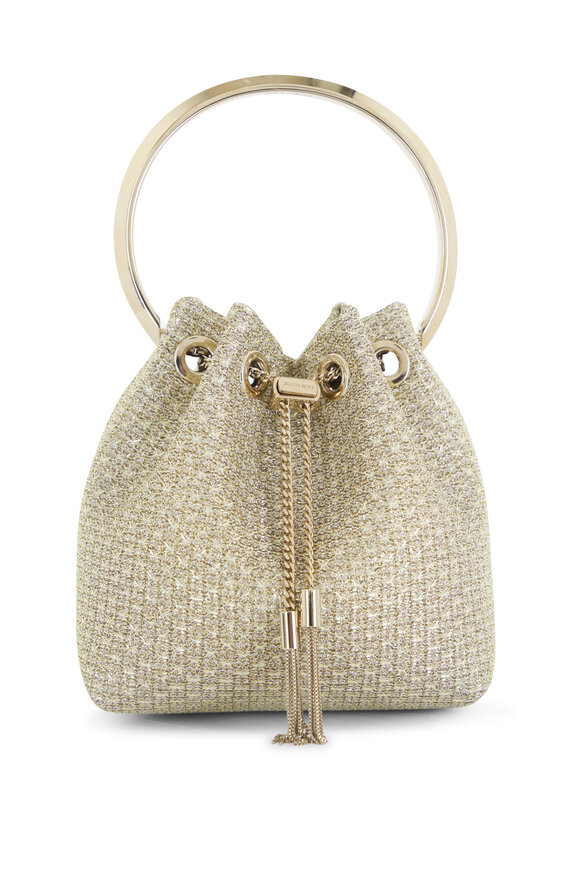 Jimmy Choo - Bonbon Champagne Lurex Bucket Bag