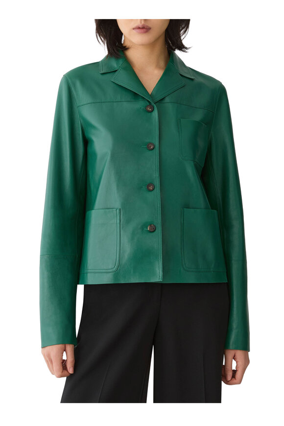 Lafayette 148 New York Grass Leather Three Pocket Jacket - view 2
