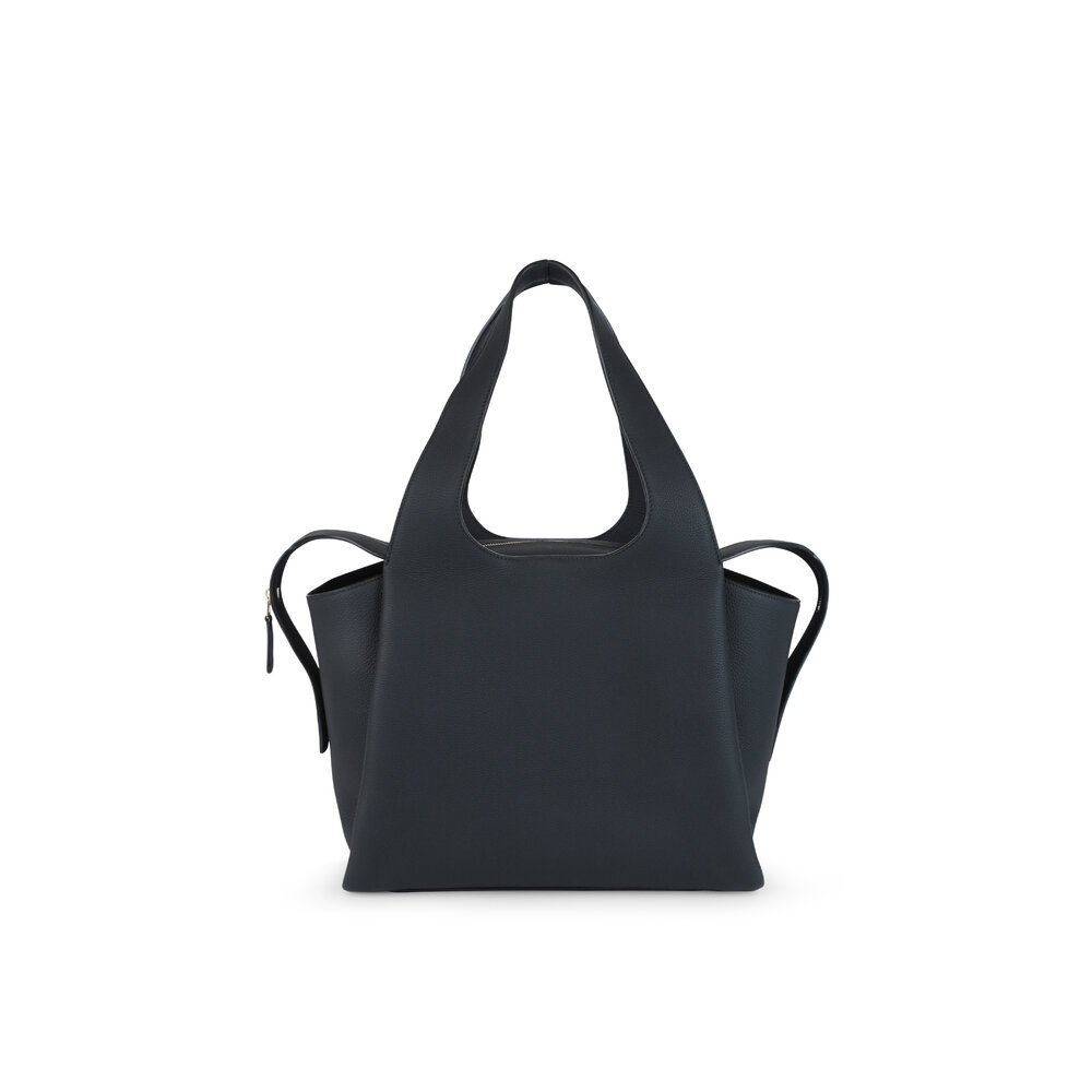 The Row TR1 Black Leather Large Shoulder Bag Mitchell Stores